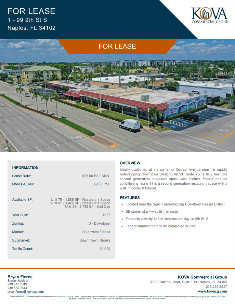 SW Florida Commercial Real Estate Market Report KOVA Commercial Group SW Florida Commercial Real Estate Market Report KOVA Commercial Group